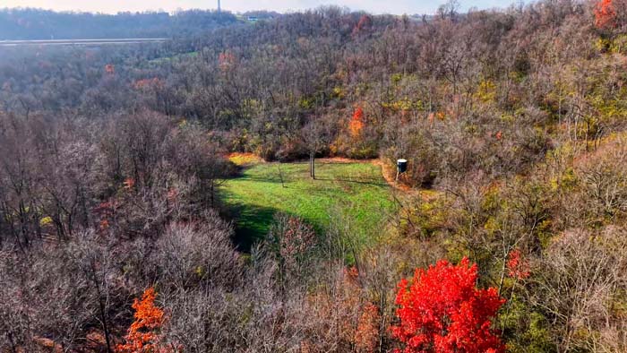 Rock outcroppings on 136 acre Appalachian foothill property