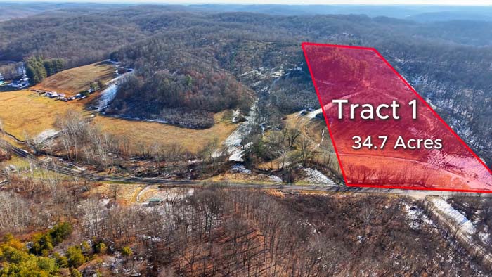 35 acre tract on State Route 278 in Vinton County Ohio
