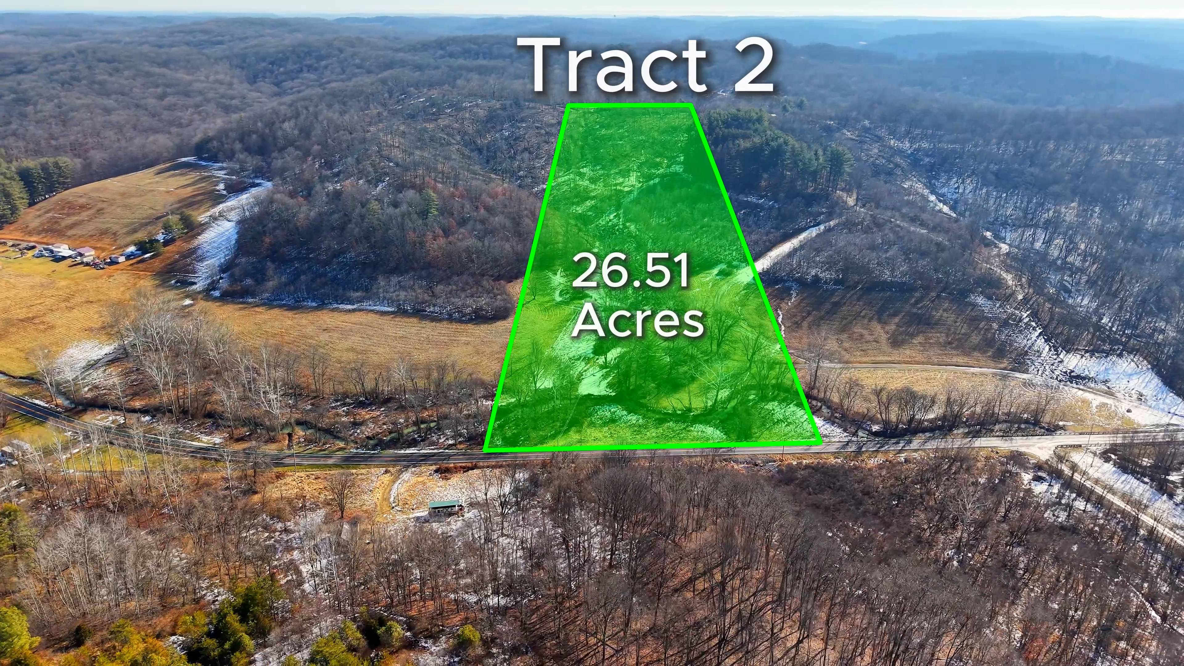 State Route 278 Tract T2 — 27-acre Vinton County hunting tract with ridge-and-hollow terrain, natural funnels and pinch points, recently timbered whitetail regrowth, McArthur, Ohio