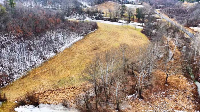 Potential cabin or camp location within timber