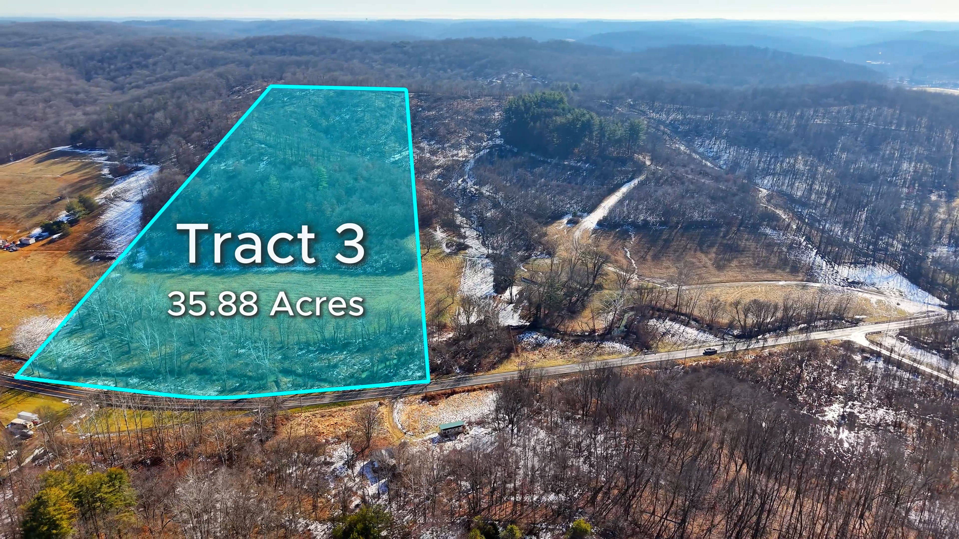 State Route 278 Tract T3 — 36-acre Vinton County recreational build-and-hunt tract with classic Southeast Ohio ridge-and-hollow terrain, natural bedding areas and ambush spots, near Zaleski State Forest, McArthur, Ohio