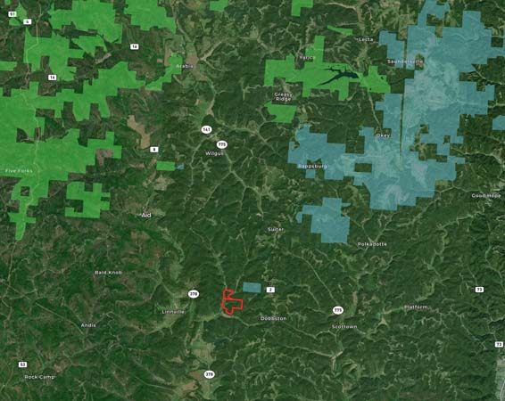 Landscape overview at field edge