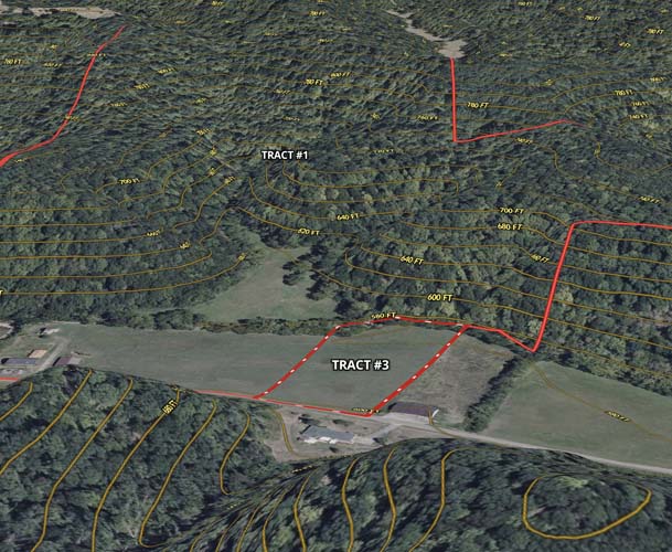 Snow covered acreage near Venisonham Creek offering privacy and scenic views