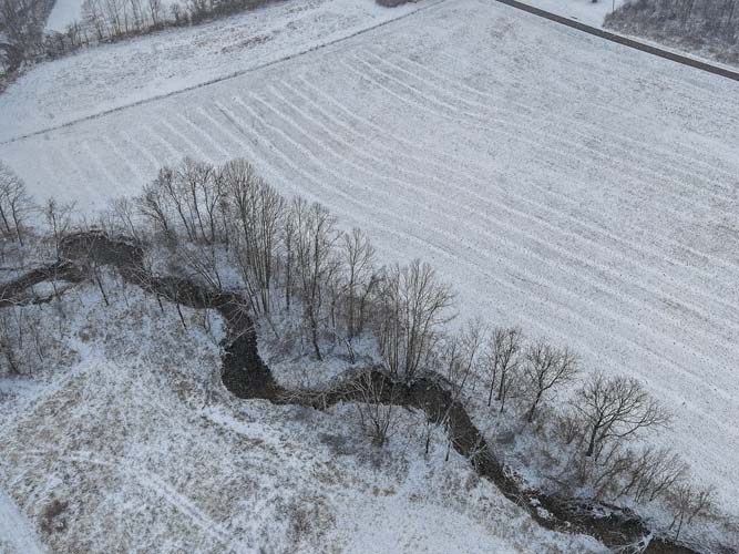 Open acreage overlooking Venisonham Creek potential building site