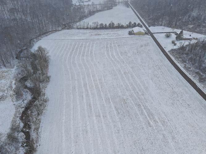 Road frontage along Venisonham Camp Branch Road providing access to 3 to 4 acre tract